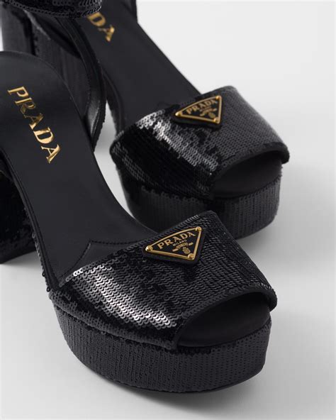 prada red platform sandals|prada denim sandals.